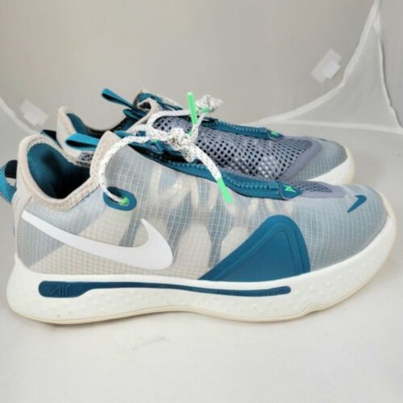 Nike PG 4 PCG Teal White - Size 8.5 Basketball Sneakers CZ2240-200 - Picture 2 of 6